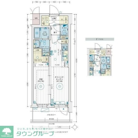 エステムコート名古屋 TWIN EASTの物件間取画像